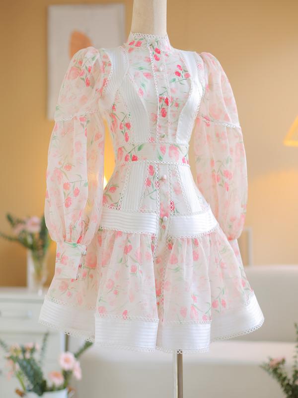 SÒ VINTAGE - LUMIE Đầm hoa phối ren