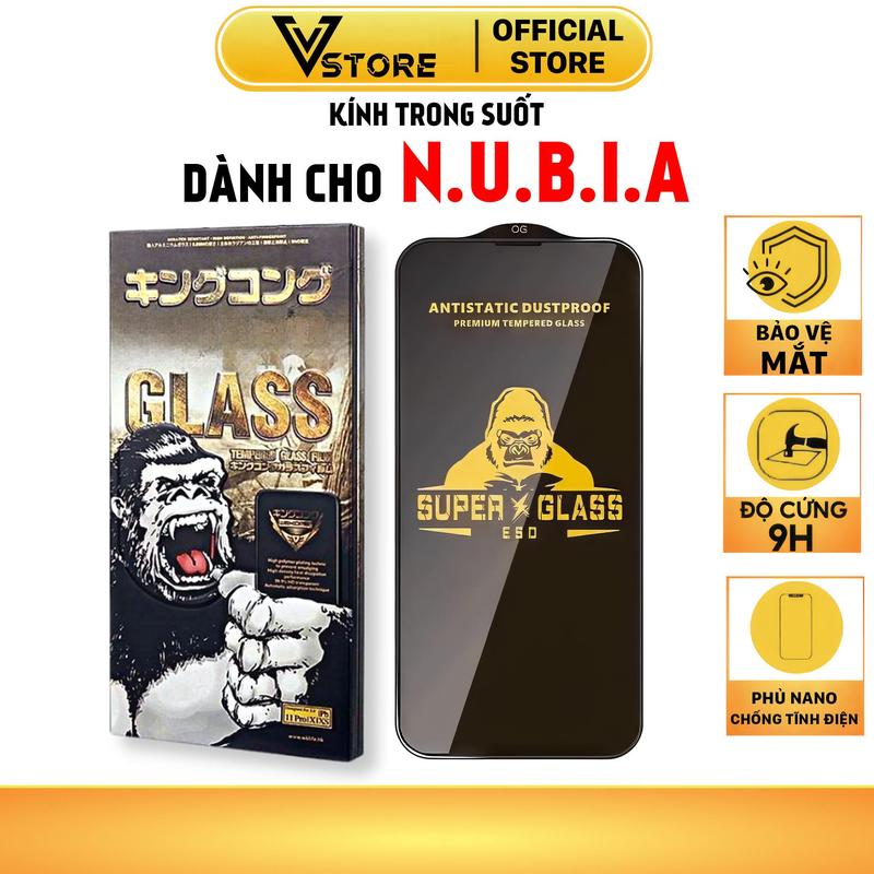 Kính cường lực cho ZTE nubia neo 2 neo 3 GT music v50 v60 v70 Blade a35 a51 a52 a54 a55 a72 a73 a75 design kingkong phủ nano chống ánh sáng xanh | miếng dán bảo vệ màn hình Vstore Phụ Kiện