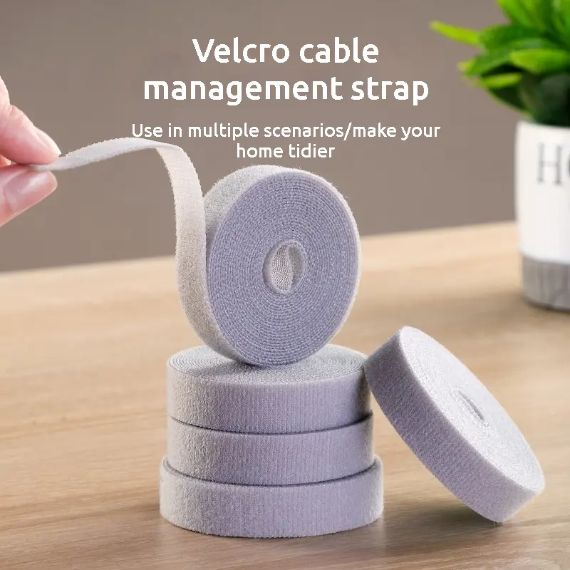 Cord Manager Bingding Line Hand Tear Velcro Data Cable Storage Finishing Charging Headset Cable Fixed Bundle Winding Ribbon