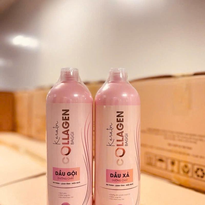 Cặp dầu gội xả cao cấp Collagen Keratin Baggi 2000ml