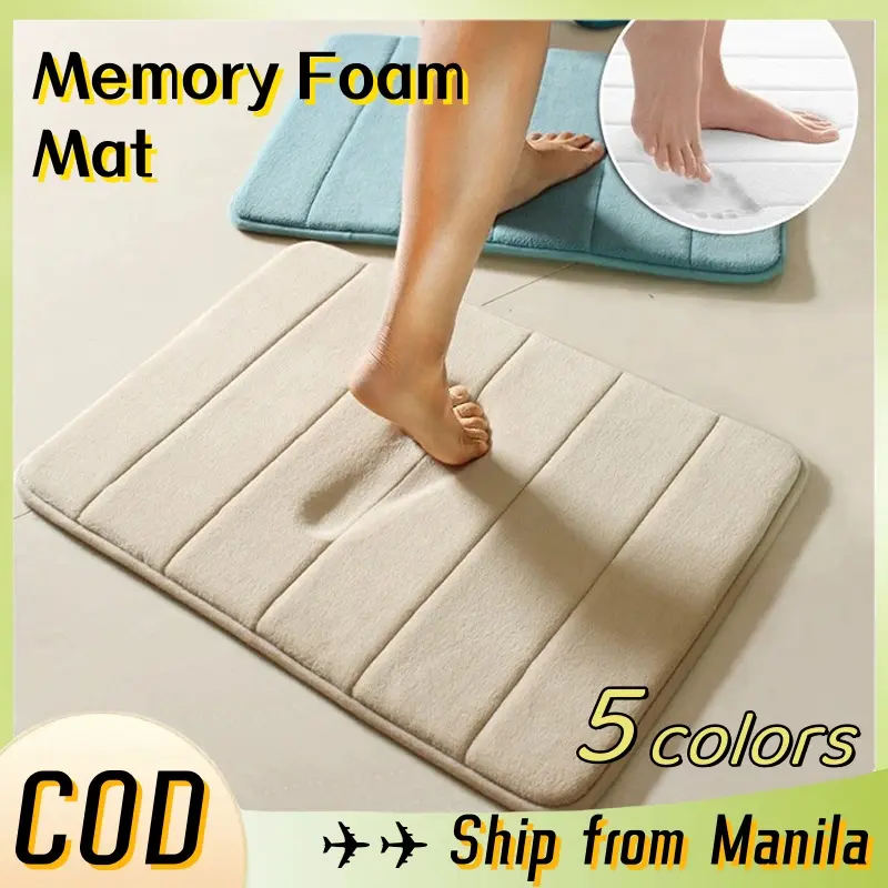Memory Foam Bathroom Mat Absorbent Soft Comfort Non Slip Bath Mats ...