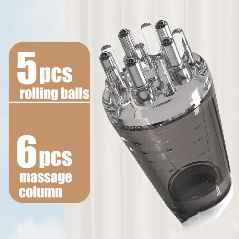 Scalp Applicator Comb, 1 Count Mini Portable Head Essential Oil Roller Ball Massage Comb, Hair Fixing Liquid Guide Comb 4