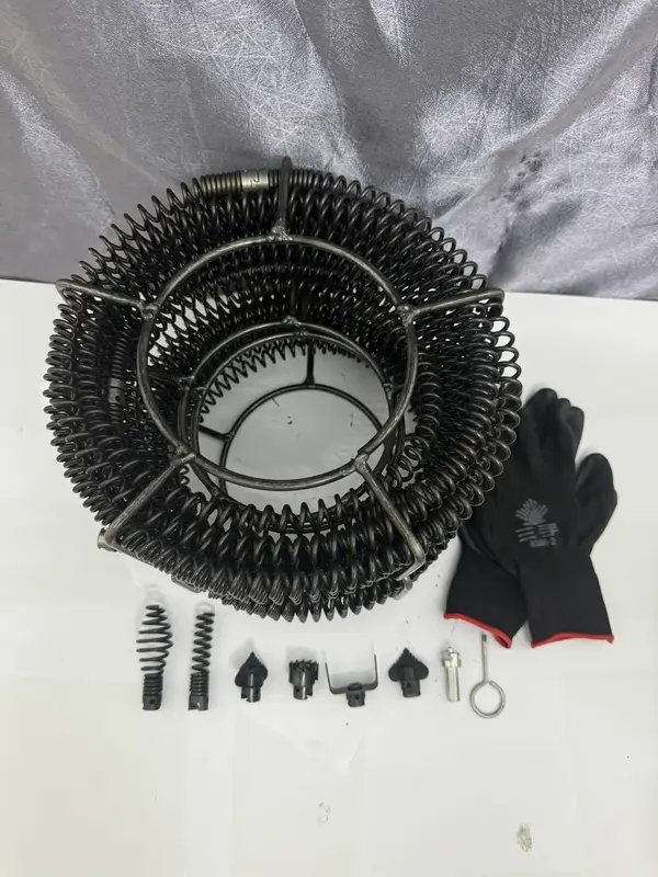 Bộ Dây Thông Tắc Cống Lò Xo Dùng Cho Máy Khoan ( Gồm Dây Lò Xo Phi 16 + 6 đầu thông + 1 đầu kết nối ) 1
