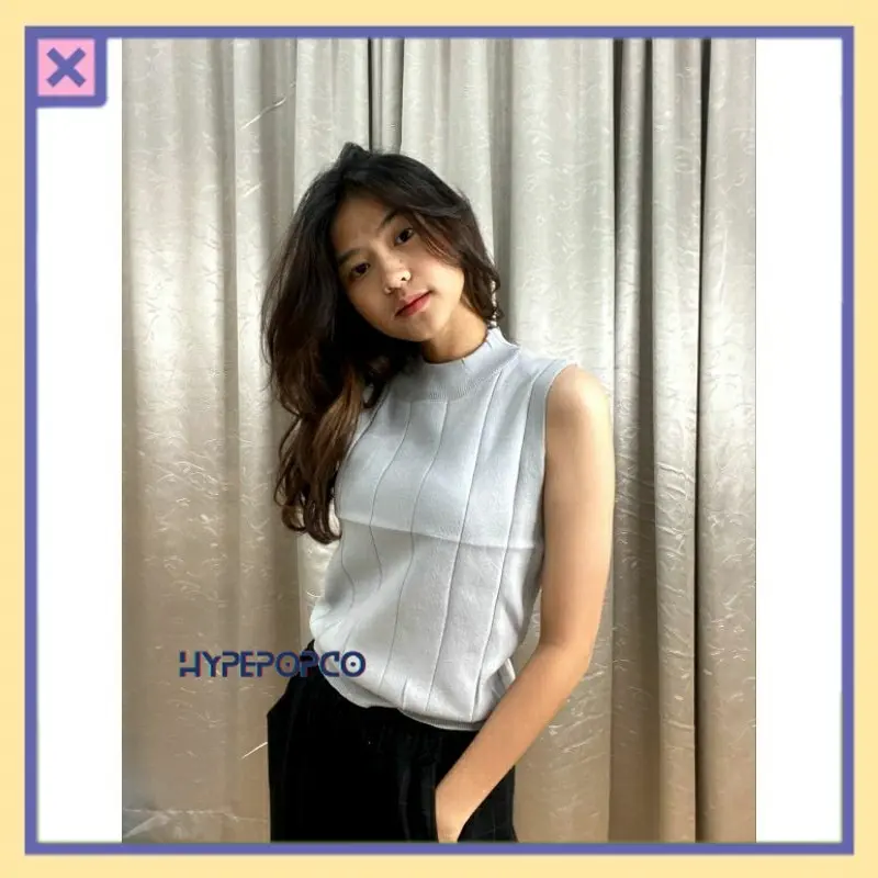 HYPEPOPCO - Brynlee Tank Top Turtleneck Tanktop Y2K Ulzzang Douyin 5