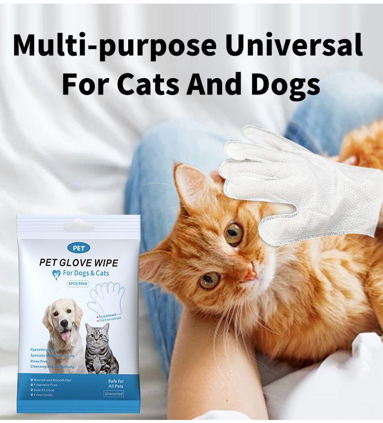 Product Introduction of Pet Grooming Glove Wipes,6gloves/pack  Extra Thick Pet Training Pads   Super Absorbent Puppy Pee Pads   Leak-Proof Disposable Dog Cat Urine Pad 13