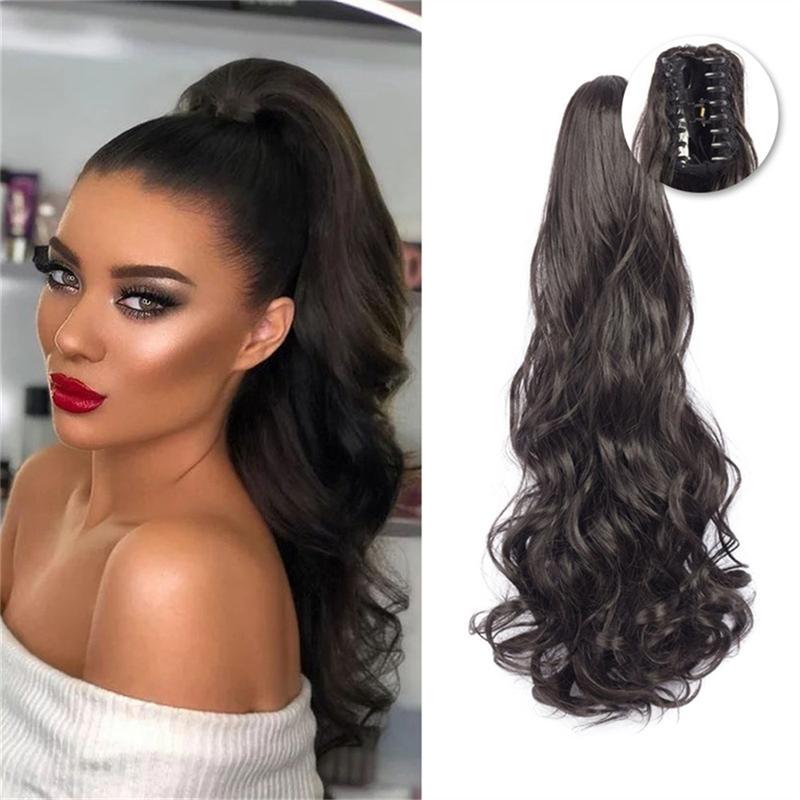 Product Introduction of Invisible Curly Wig Claw Clip Ponytail Hair Extension for Women 50CM 12