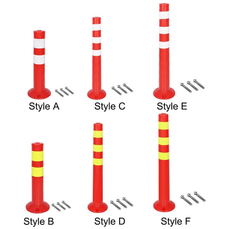Reflective Pipe Warning Post Parking Barrier Pole Safe Bollard Post for Industrial Storefront Sidewalks Traffic Area Hotels 0