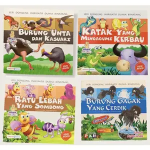Buku Paket 4 Buku Cerita Anak Seri Dongeng Inspiratif Dunia Binatang dua 2 bahasa