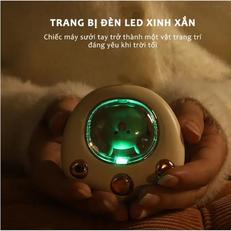 Máy Sưởi Mini Cầm Tay Hình Chân Gấu Máy Sưởi Tay Làm Ấm Nhanh Pin Sạc 2400mAH Nhỏ Gọn Bỏ Túi Siêu Tiện Lợi Sưởi Ấm Sưởi Ấm 6