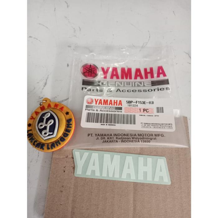 Gambar STICKER/EMBLEM  TULISAN YAMAHA COWLING/SAYAP DEPAN AEROX ALPHA TURBO/ULTIMATE ORIGINAL YGP 5BP-F153E-K0 dari Yamaha Lancar Langgeng Kab. Banjarnegara Tokopedia