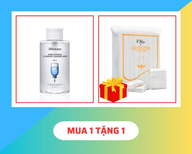 MUA 1 Nước Tẩy Trang JMSolution 500ml+Tặng 1 Bịt Bông Tẩy Trang 222pcs