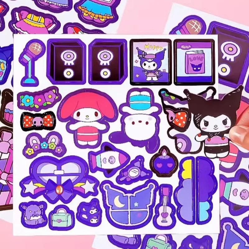 Product Introduction of Pelekat Magnetik, Sanrio Kuromi Hello Kitty, Buku Tenang, Hiasan Pemandangan DIY Kreatif, Sesuai untuk Pendidikan Awal Bayi, Hadiah Mainan Kanak-kanak 14