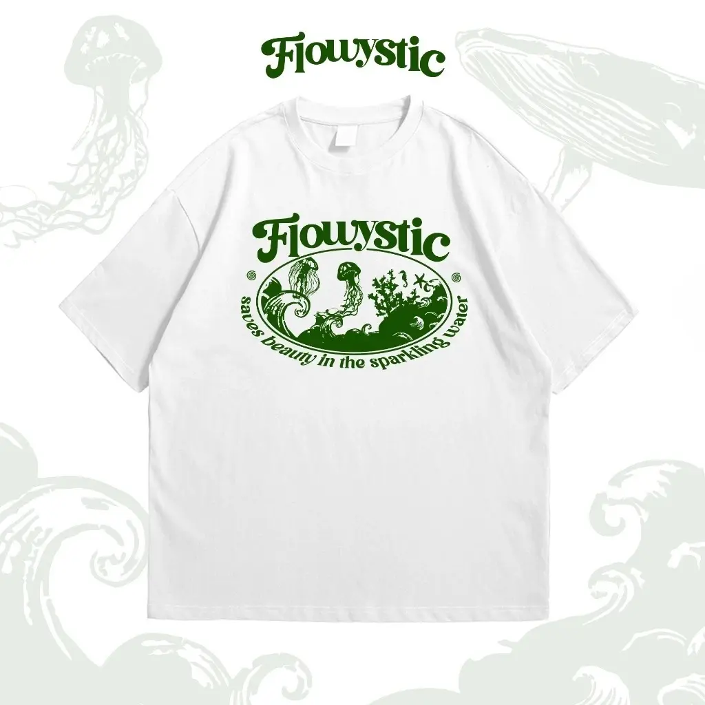 Kaos Couple JELLYFISH Flowystic THE SEA Kaos Couple Pasangan ~FREE STICKER Gaya Liburan