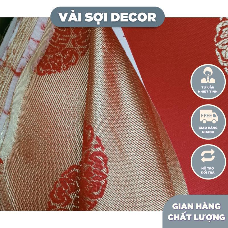 Product Introduction of Vải gấm đỏ , vàng chữ thọ khổ 90cm 28