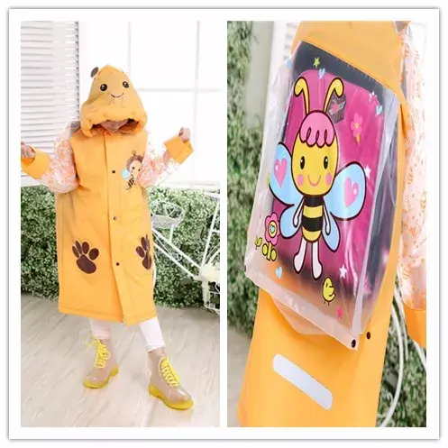 Mantel Mantol Jas Hujan Terusan Anak Perempuan Laki Laki Ransel Motif Karakter Lucu TK SD 3-12 Tahun 5