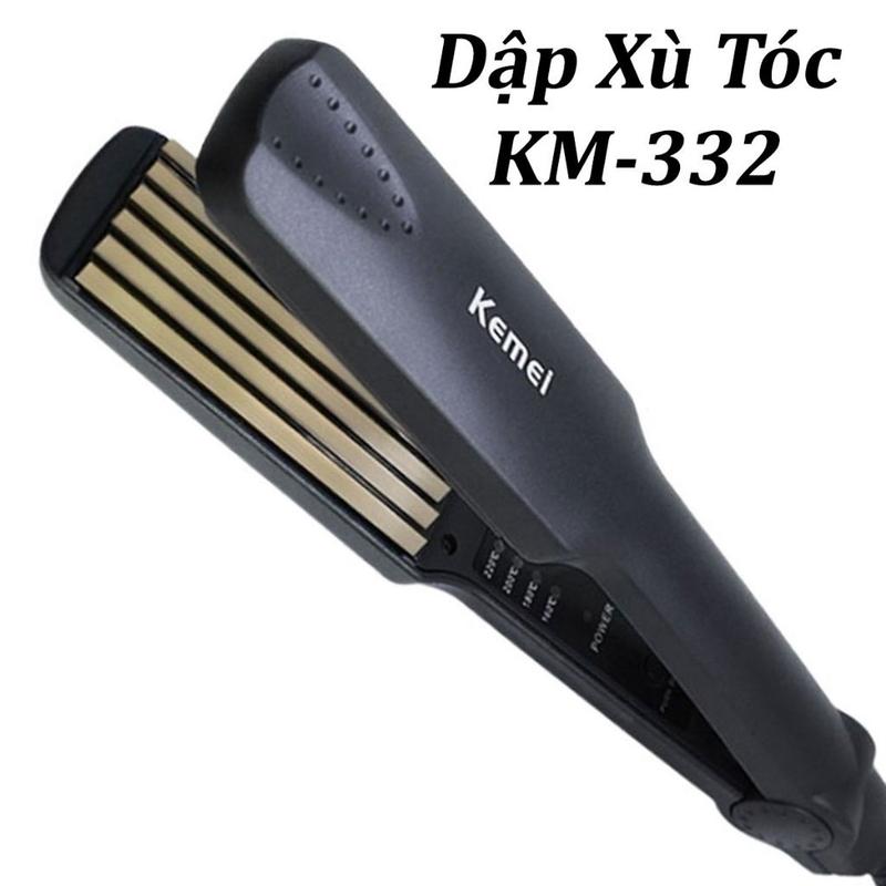 Máy dập xù tóc kemei KM-332 bản to, máy làm tóc phồng cho phụ nữ đẹp Việt Uốn Tóc maydapxu máy dập phồng tóc tam giác mayu ontocxoansongnuochippie