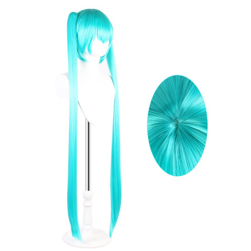 Tóc Giả Hóa Trang, Phong Cách Vocaloid, Màu Xanh Hồ, Thiết Kế Hatsune MIKU, Anime Huafei, Tóc Giả 4