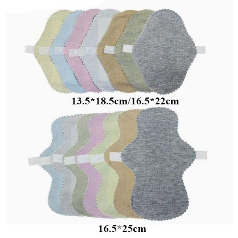 High Quality High Absorbency Cotton Antibacterial Napkins 3 Sizes Multicolor Useful Washable Sanitary Napkins Reusable Leak Panties Accessories 2