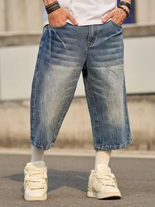 Men's Jeans, Casual Comfy Loose Jeans for Daily Wear, Men's Bottoms for All Seasons, Cotton