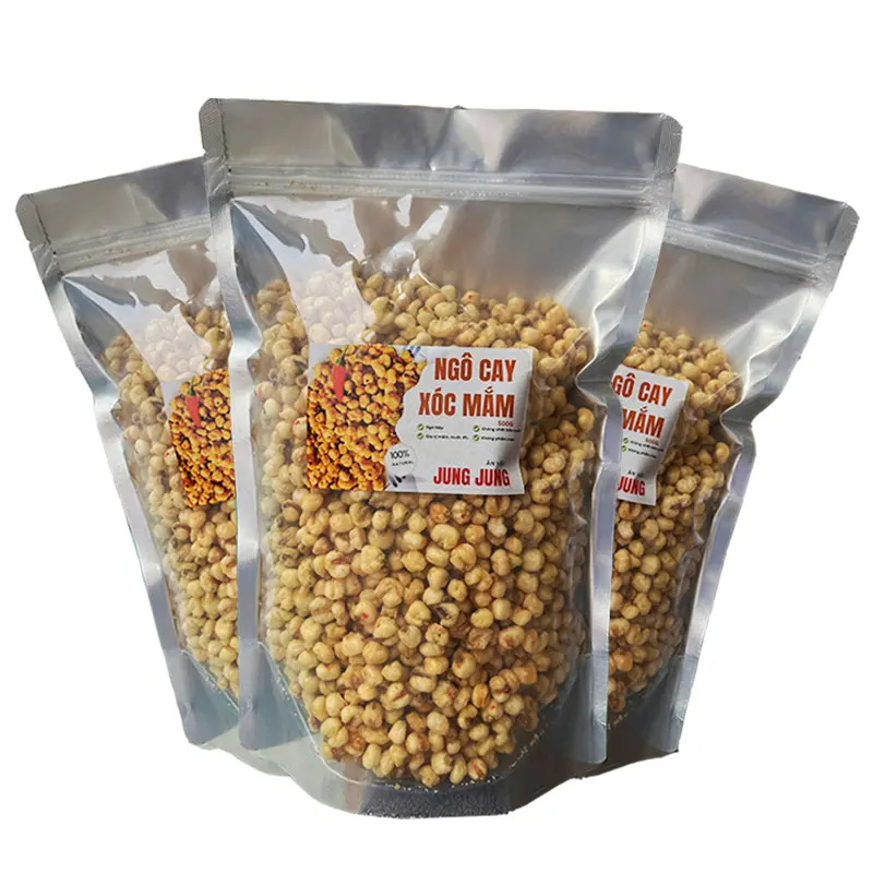 Combo 1kg Ngô Giòn Xóc Mắm Cay Nhẹ, Ăn Vặt Tuổi Thơ, Giòn, Ngon, Đóng Túi Zip 500g Food Snack Ăn Vặt Jung Jung Thức Ăn 1