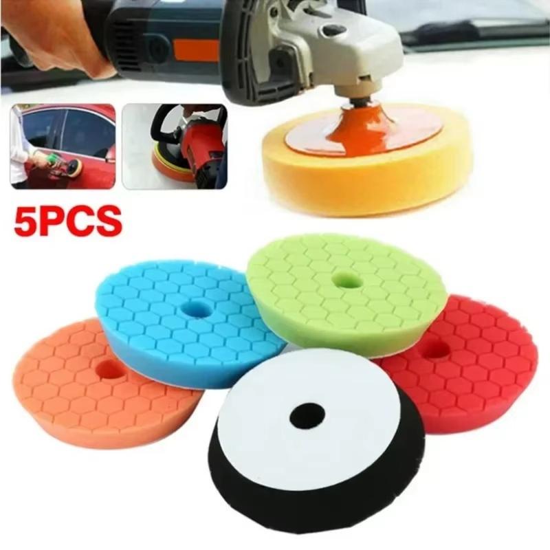 PacknGo 5 cái/bộ Mềm 3/4/5/6/7 inch Bộ Miếng đánh bóng xe ô tô Hình tròn Tự…