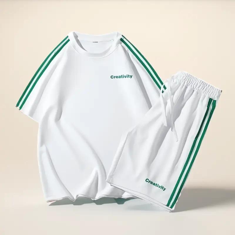 Bộ quần áo Nam xuất dư Tay Ngắn 50kg Đến 120kg Bigsize chất thun hạt gạo dầy dặn Đẹp kiểu Hàn Quốc Menswear Top Cổ Tròn Polo Pants