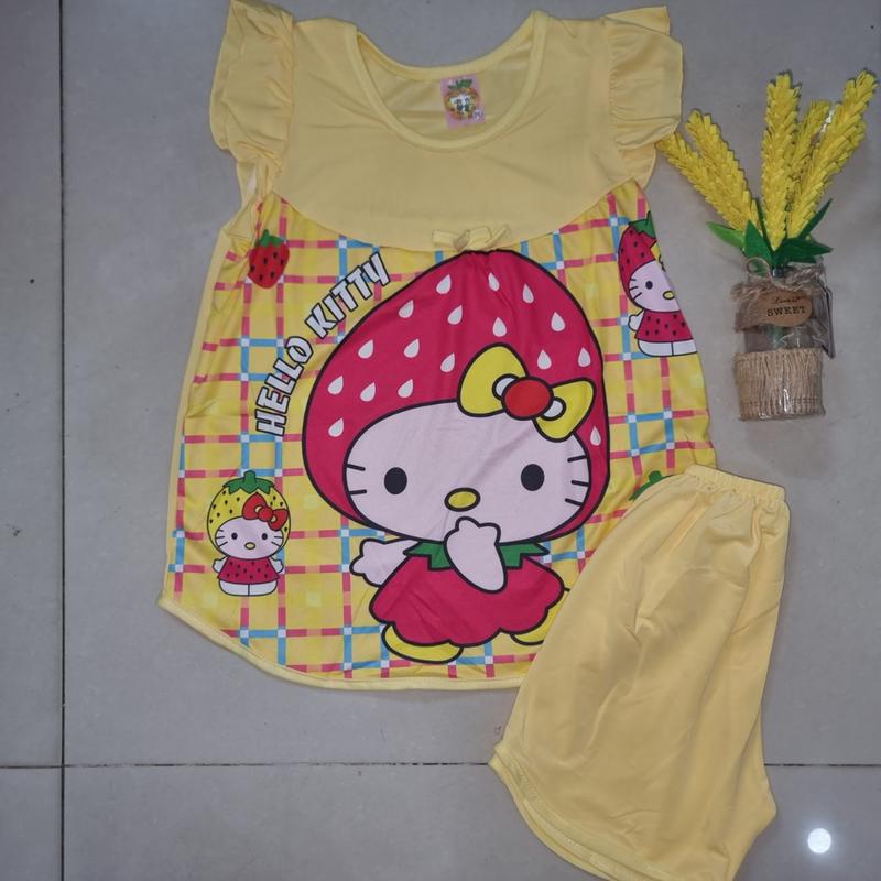 [16 – 32kg] Đồ bộ thun lạnh cho bé gái mùa hè, thoáng mát mềm mại (TL019) 2