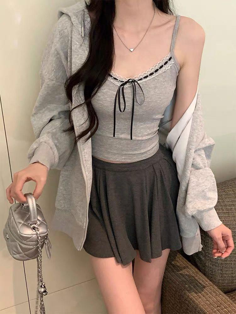Product Introduction of Pure Desire Lace Tube Top Vest Female Summer Sweet Hot Girl Bow Slim-Fit Camisole Short Beautiful Back Tank-Top 4