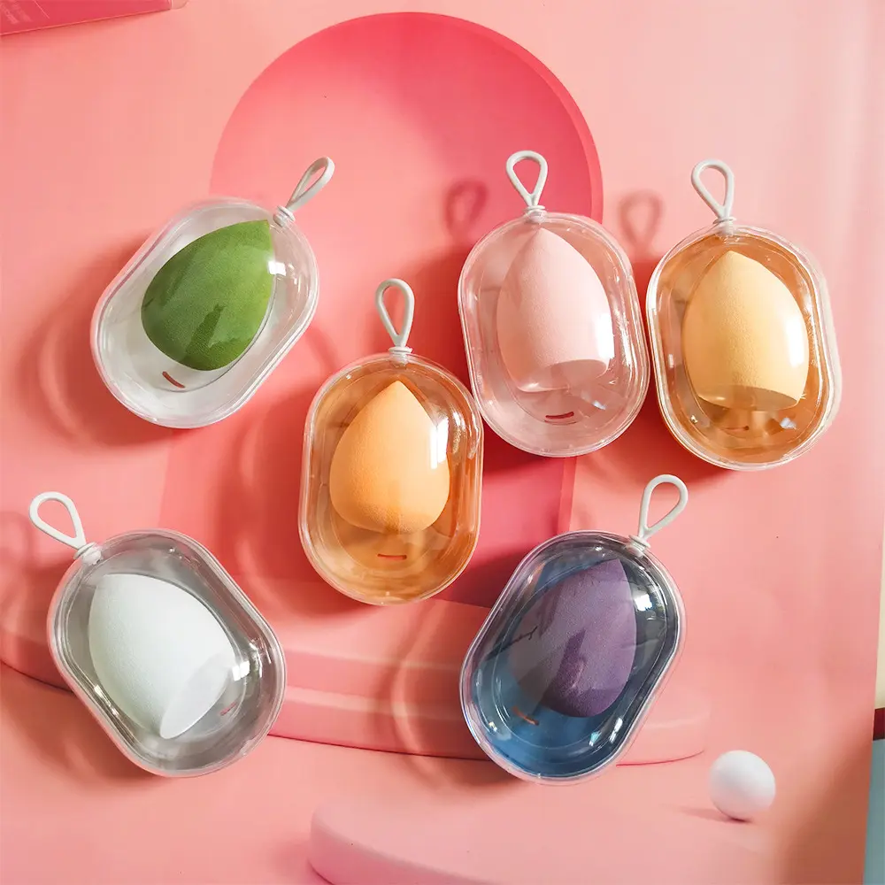 High-End Space Capsule Cosmetic Egg Exquisite Storage Box Set Beauty Blender Cotton Beauty Blender Wet and Dry Cosmetic Egg/Puff Makeup Tools