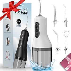 Rechargeable Water Flosser, 1 Box Waterproof Electric Oral Irrigator with 4 Counts Nozzle, Portable Oral Care Tool for Home & Travel