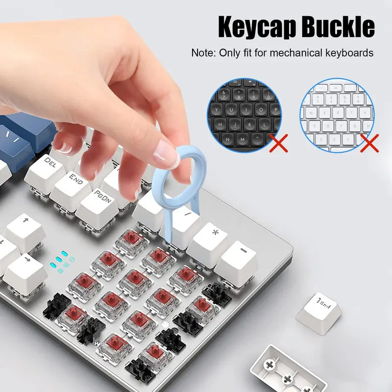 7 in 1 Electronic Cleaner Kit, 1 Count Keyboard Cleaner Kit with Brush, Multifunctional Cleaning Kit for Earphone, Keyboard, Laptop, Phone, PC Monitor 4