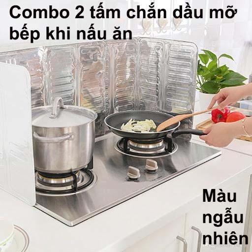 Combo 2 Tấm chắn dầu mỡ bếp (Màu Ngẫu Nhiên) dễ dàng vệ sinh lau chùi,chịu nhiệt tốt an toàn với người sủ dụng,