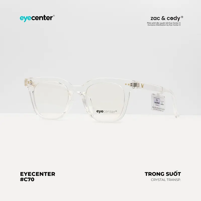 [C70] Gọng kính cận nam nữ C70 kính mắt chính hãng EYECENTER nhựa dẻo siêu nhẹ nhập khẩu by mắt kính Eye Center Vietnam 7