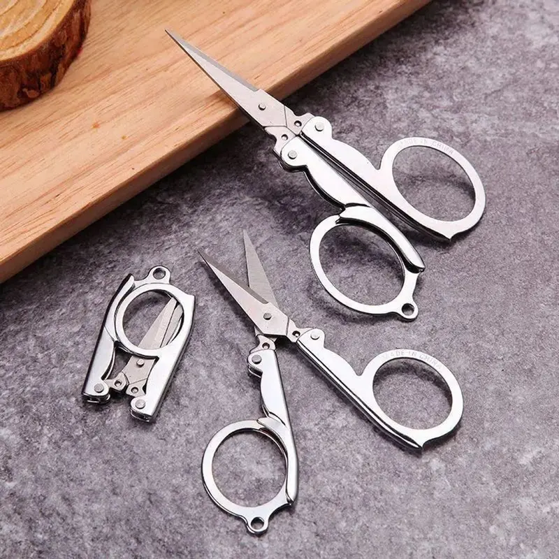 Kéo Mini Gấp Gọn, Kéo Cắt Tỉa Lông Mũi Kéo Cắt Chỉ May - Kéo Bé Bỏ Túi Đa Năng 7