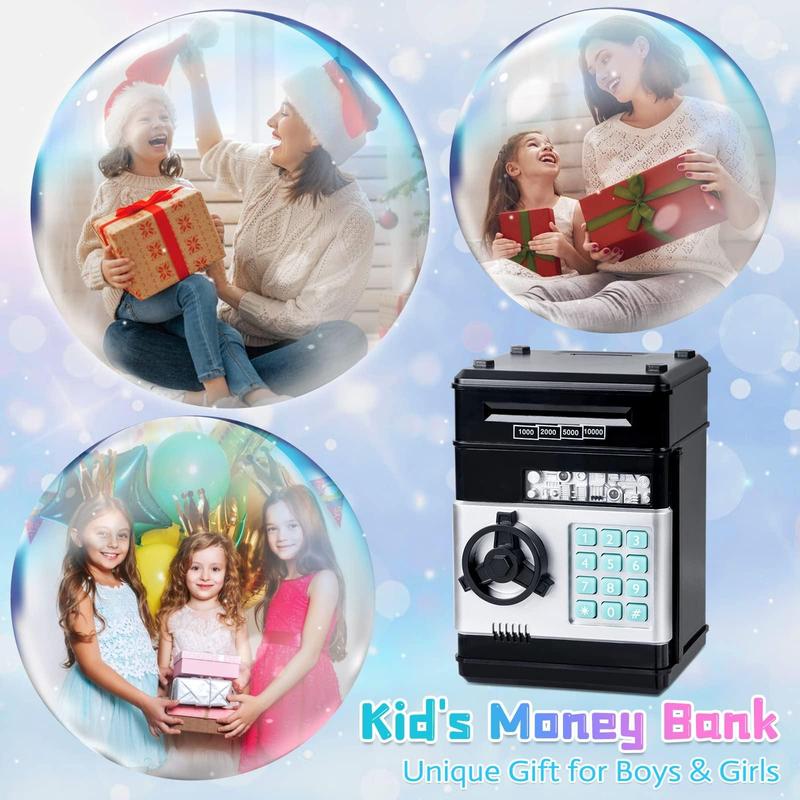 Cash Coin Piggy Bank, Electronic Coin Bank, Money Saving Machine, Home Decor for Living Room, Bedroom, Office(Batteries Powered, Batteries Not Included) 6