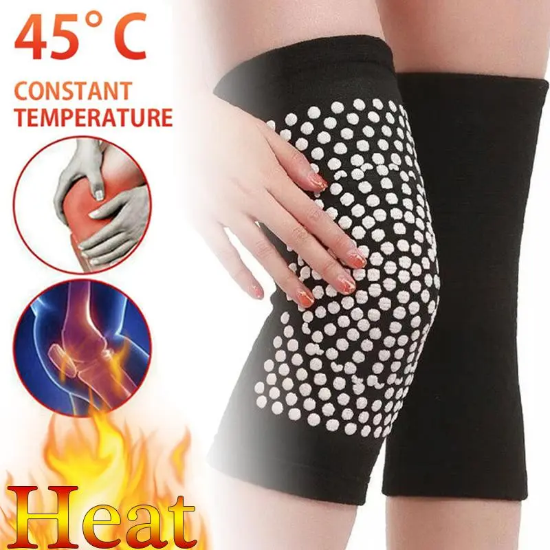 2pcs Self-heating Knee Pads Wormwood Knee Support Warm Knee Brace for Arthritis Joints Pain Relief Security Protection Kneepads