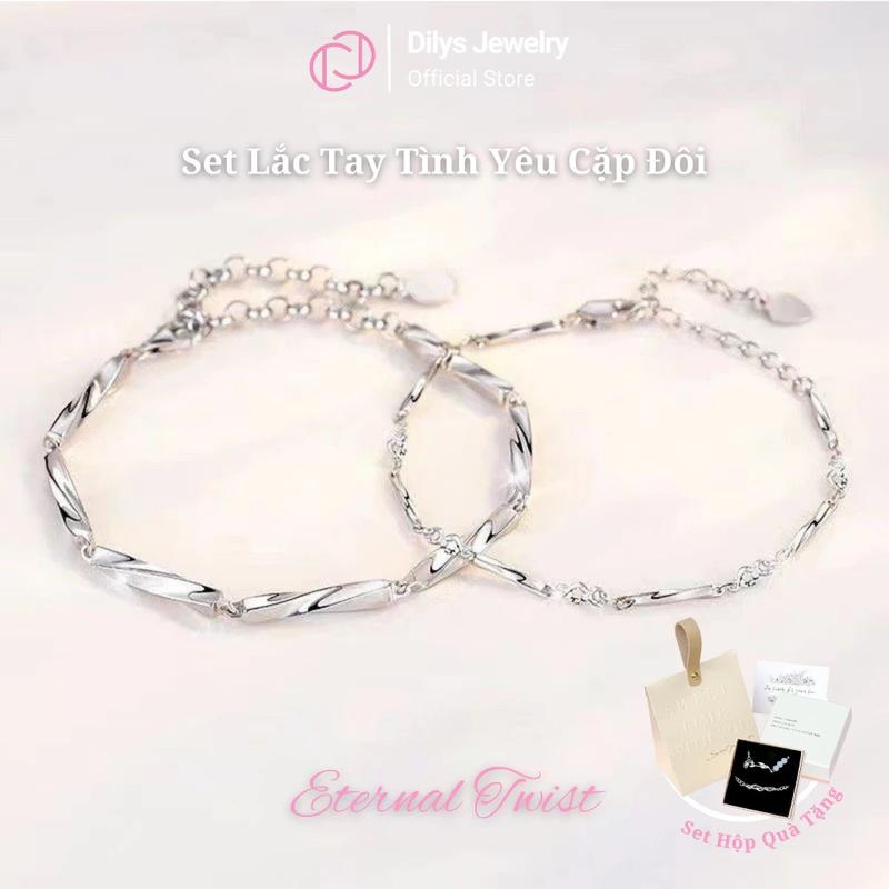 [Quà Tặng] Vòng Tay Đôi "Eternal Twist" Titan Không Gỉ Quà Tặng Người Yêu Nam Nữ Dilys Jewelry-MF16 1