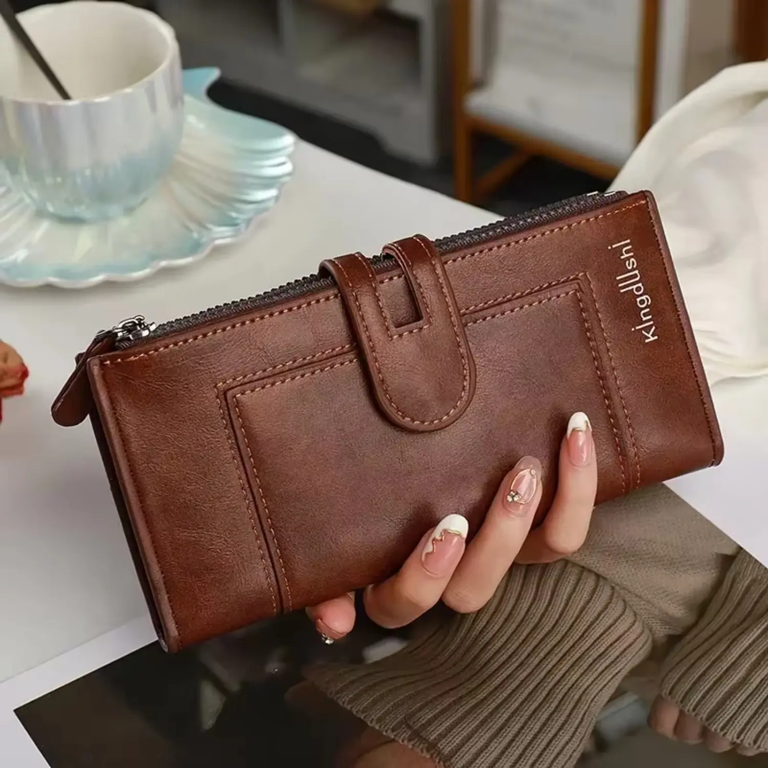 Dompet Panjang, Fesyen, Untuk Lelaki dan Wanita, Gaya Eropah dan Amerika, Diperbuat daripada Kulit PU, Beg Berbilang Kad, Dompet, Ketibaan Baru Bags