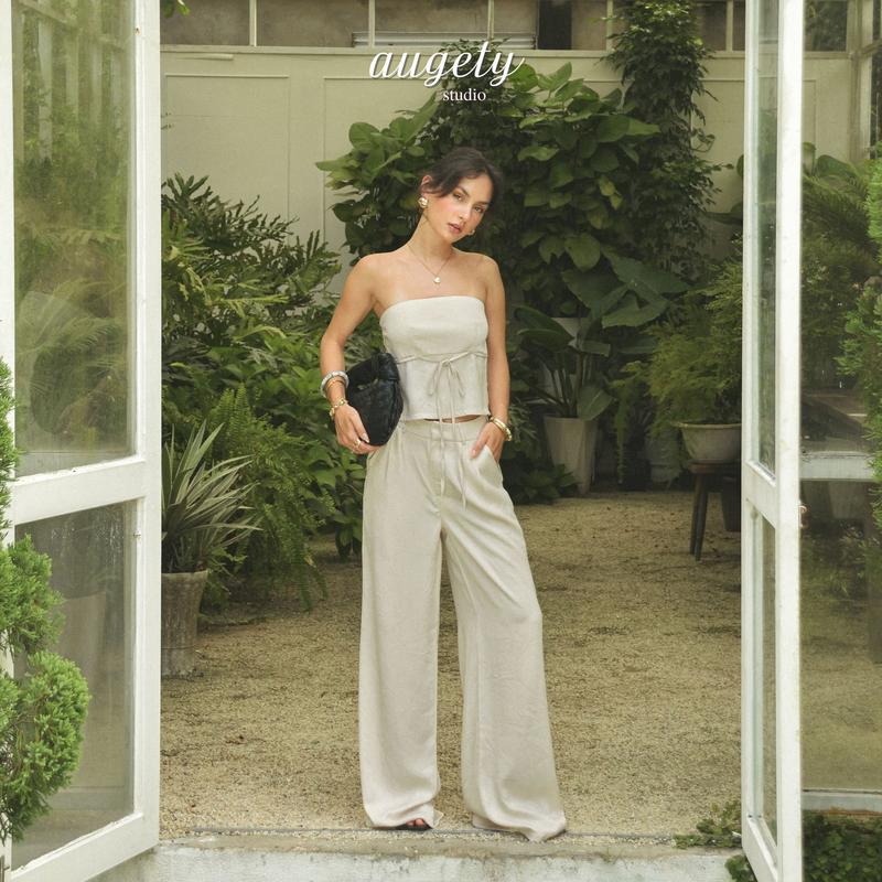 Quần Lụa Form Suông Ống Rộng Augety Studio ELLIE PANTS