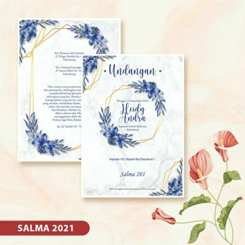 Undangan Pernikahan SALMA 201 Elegan Modern Paket Lengkap 100 PCS Gratis Label & Plastik - JanjiKita | Default