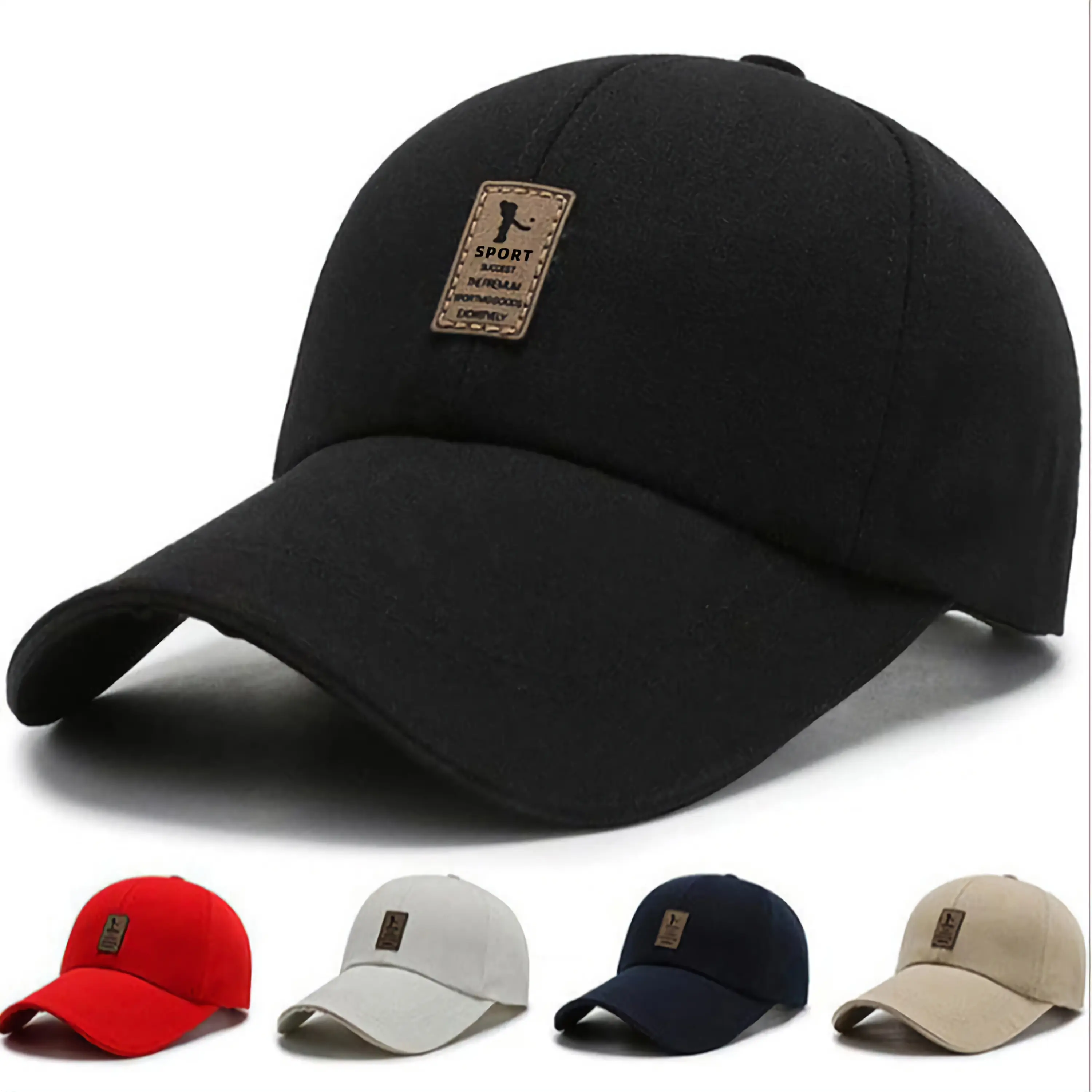 Mũ lưỡi trai, nón kết Sport trơn Unisex  nhiều màu chất vải Poly khóa kìm