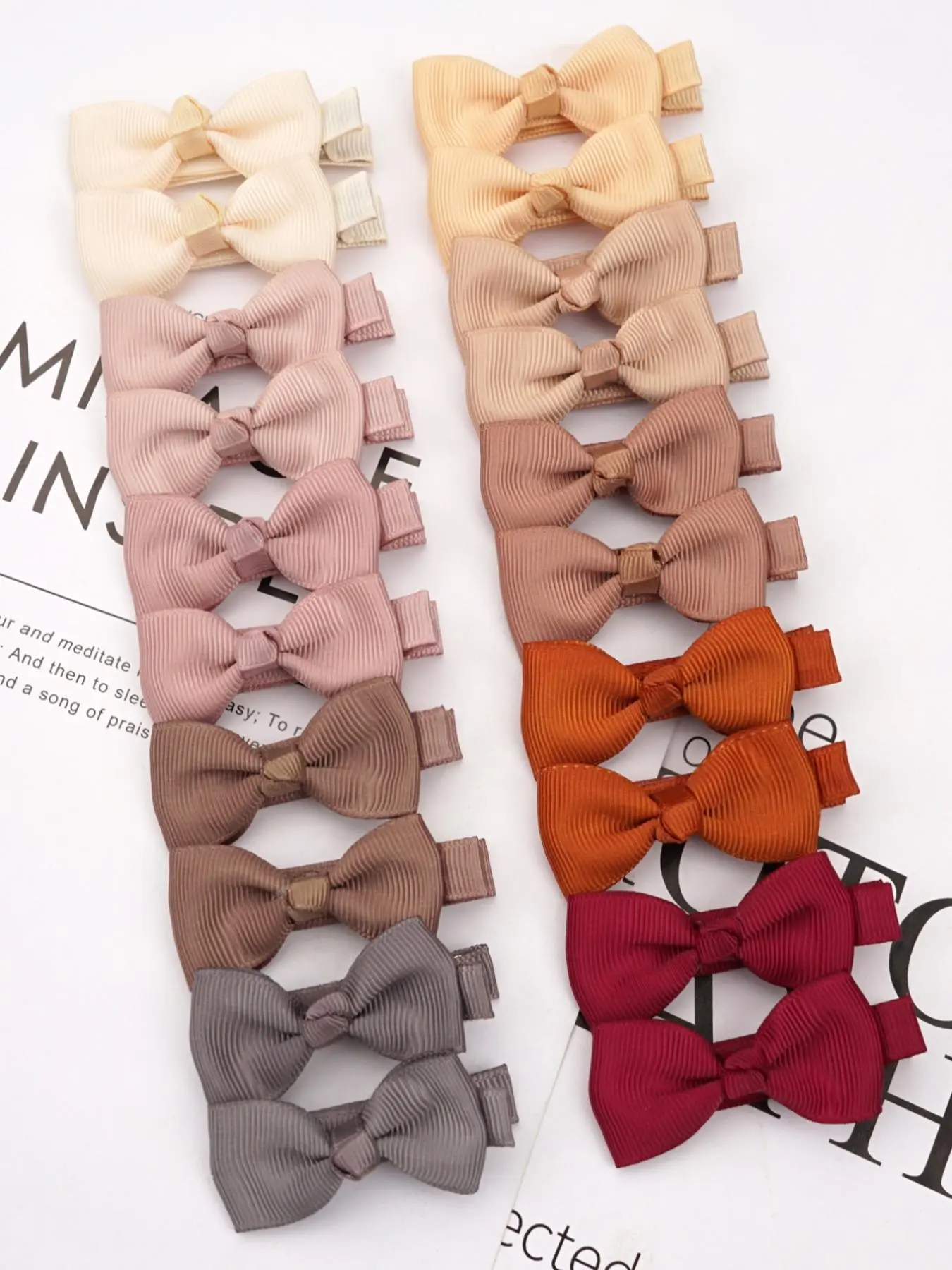 Kids' Cute Bow Decor Hair Clips, Solid Color Hair Accessories for Girls, Fashion Hair Accessories for Party, Daily Decor