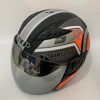 Gambar Helm Vision Jumper (Orange) Gladiator Hitam Doff - Kaca Pelangi Rainbow / Iridium / Silver / Clear - Helm Dewasa - Helm SNI - Helmet - Helem Motif Naga Biru - Vision Jumper (Orange) Hitam Doff (Clear) dari CRX Helmet Kota Administrasi Jakarta Utara 4 Tokopedia