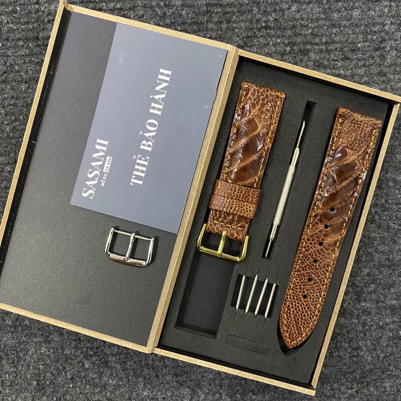 Đ5K. Dây đồng hồ Đà Điểu,SẢN PHẨM GỒM : 1 DÂY + 1 KHÓA, TẶNG 1 HỘP,  2 CHỐT THÔNG MINH,2 CHỐT THƯỜNG và 1 CÂY THAY DÂY