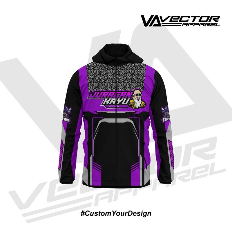 JAKET RACING / PARASUT WATERPROOF / BEBAS CUSTOM NAMA, NOMOR, SPONSOR 1