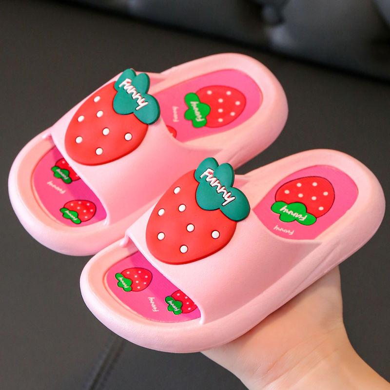 025 Dép trẻ em chống trượt bé gái dâu tây siêu mềm bé gái dễ thương công chúa dép Sandal Voi 5