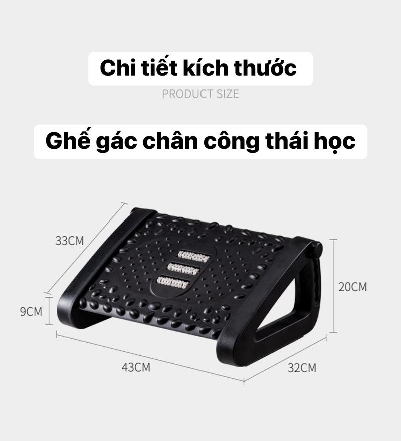 Product Introduction of [HomeX] ERGONOMIC FOOTREST  - Ghế Gác Chân Công Thái Học- Điều chỉnh được 26
