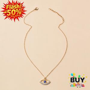 สร้อยคอจี้ตาชั่วร้าย, สำหรับผู้หญิง, ฝังเพทาย, โซ่คอบาง, เครื่องประดับสุดวิจิตรและสง่างาม, โซ่ทองสั้น, สีม่วงและสีน้ำเงิน, ของขวัญที่สมบูรณ์แบบ