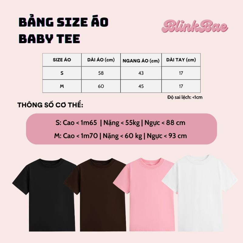 Áo Baby Tee 33 Anniversary Nữ BlinkBae Chất Liệu Cotton Cao Cấp Thiết Kế Thanh Lịch Thời Thượng 1