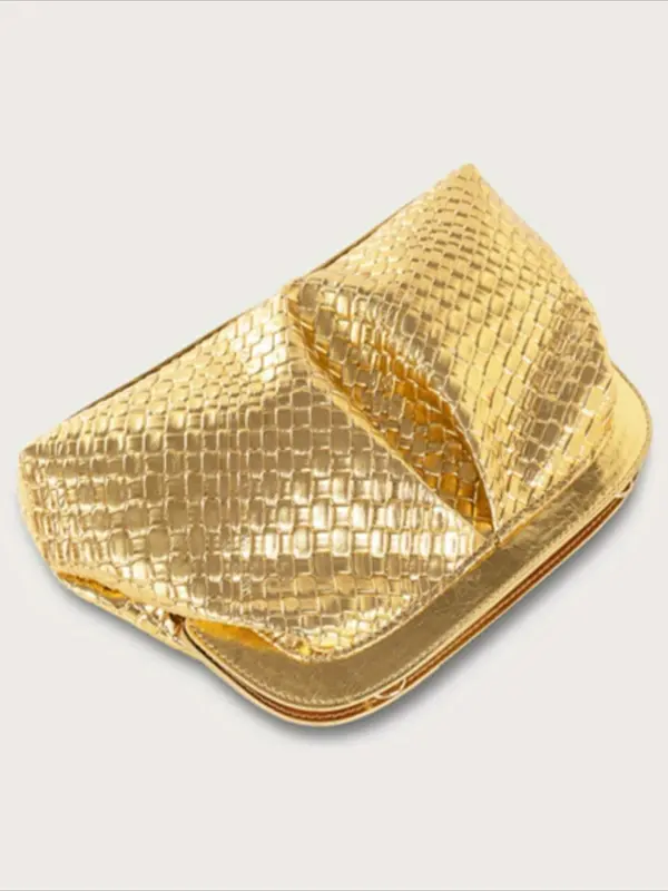 Women's Elegant Snakeskin Embossed Evening Bag, Exquisite Trendy Clutch Bag, Fashionable Bag for Party Decoration 4